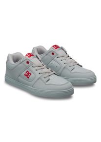 Sneaker DC Shoes "Pure Elastic", M&auml;dchen, Gr. 12,5(30), grau (grau, dunkelrot), Obermaterial:55.4% Leder, 44.6% Synthetikmaterial., Schuhe Sneaker