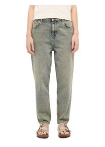 Mom-Jeans Mustang "Damen Style Charlotte Tapered", Damen, Gr. 28, L&auml;nge 32, blau (232 hellblau), Denim/Jeans, 100% Baumwolle, unifarben, bequem, Jeans Mom-Jeans