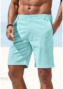 H.I.S. Shorts H.I.S "sommerliche Bermuda, Cordhose", Herren, Gr. 38, N-Gr, t&uuml;rkis, Cord, Obermaterial: 98% Baumwolle, 2% Elasthan, unifarben, kurz, Hosen Shorts