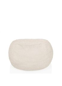 Mid.you , Beige , Textil , F&uuml;llung: Schaumstoffflocken , 90x50x57 cm , rutschfest , Kleinm&ouml;bel, Sitzs&auml;cke