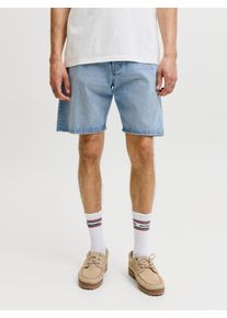 Jack & Jones Shorts JACK & JONES "JJITONY JJORIGINAL SHORTS AKM 111", Herren, Gr. L, N-Gr, blau (blau denim pack:light blau), Web, Obermaterial: 100% Baumwolle, unifarben, relaxed fit knielang, Hosen Shorts