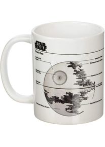 Star Wars Death Star Schets Mok (Wit/Zwart/Grijs)