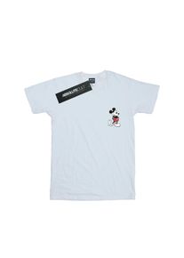 Disney Jongens Mickey Mouse Kickin Retro Borst T-shirt (Wit)