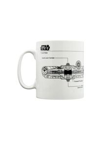 Star Wars Millennium Valk Schets Mok (Wit/zwart)