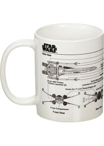 Star Wars X-Wing Gevechtersschets Mok (Wit/zwart)