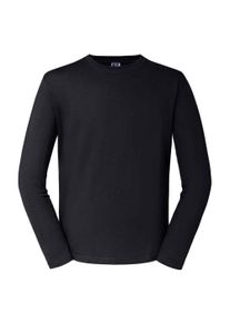Russell Unisex Klassiek T-shirt met lange mouwen voor volwassenen (Zwart)