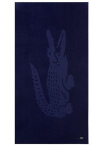 Strandtuch Lacoste "LSPORT", marine, B:90cm L:160cm, Frottier, Baumwolle, Handt&uuml;cher, Strandtuch, mit Label-Applikationen