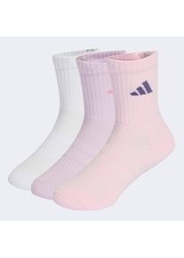 Funktionssocken adidas Performance "C KD CRW 3P", Kinder, Gr. 28-30, clear pink, wei&szlig;, ice lavender, Obermaterial: 63% Baumwolle, 32% Polyester, 4% Elasthan, 1% Polyamid, Socken Funktionssocken