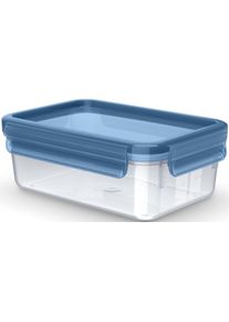 Frischhaltedose Emsa "Clip & Close Eco", transparent (blau, transparent), B:13,6cm H:7cm L:19,5cm, Polyprophylen (PP), Lebensmittelaufbewahrungsbeh&auml;lter, Frischhaltedose, 100% dicht, mikrowellen-/sp&uuml;lmaschinen-/gefriergeeignet