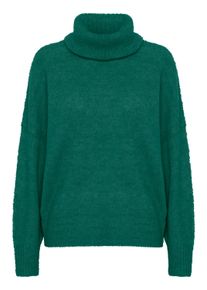 Strickpullover Ichi "Langarm IHKAMARA", Damen, Gr. S, quetzal gr&uuml;n, Obermaterial: 52% Polyacryl PAN. 30% Polyester PES. 15% Alpaka WP. 3% Elasthan EL., Pullover Strickpullover