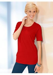 Kurzarmshirt Classic Basics "Shirt", Damen, Gr. 42, rot, 100% Baumwolle, unifarben, Rundhals, Shirts Kurzarmshirt