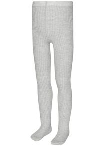 H.I.S. Strickstrumpfhose H.I.S, M&auml;dchen, Gr. 116/122, grau meliert, Obermaterial: 82% Baumwolle, 16% Polyamid, 2% Elasthan, Rippstruktur, unifarben, elastisch, Strumpfhosen Strickstrumpfhose, mit Rippstruktur