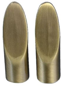 Gardinenstangen-Endst&uuml;ck Liedeco "Cut" Gr. 1, gold (messingfarben, antik), H:2cm L:7cm &Oslash;:1,6cm, Gardinenstangenendst&uuml;cke, Gardinenstangen-Endst&uuml;ck, f&uuml;r Gardinenstangen &Oslash; 16 mm