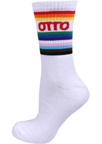 Socken Capelli New York, Damen, Gr. 37-40, bunt (wei&szlig;, bunt), Baumwollmischung, gemustert, Socken Socken, Limited Edition Pride-Socken mit OTTO-Logo, hochwertige softe Qualit&auml;t
