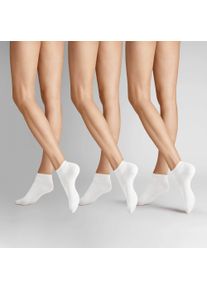 Sneakersocken Hudson "Sneaker Easy&sup3; 3-Pack", Damen, Gr. 35-38, wei&szlig; (wei&szlig; 0008), Obermaterial: 80% Baumwolle CO. 17% Polyamid PA. 3% Elasthan EL., Socken Sneakersocken