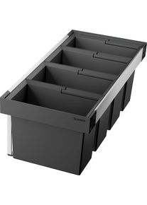 M&uuml;lltrennsystem Blanco "Flexon II 90/4", schwarz, B:40cm H:34cm T:85cm, Kunststoff, M&uuml;lleimer, M&uuml;lltrennsystem, Kunststoff, Stahlblech, 900 mm Untermass