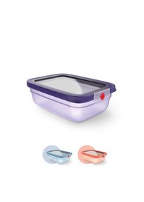 Frischhaltedose Emsa "oneClick", lila (violett), B:15,95cm H:7,32cm L:21,73cm, Polyprophylen (PP), Lebensmittelaufbewahrungsbeh&auml;lter, Frischhaltedose, verschlossen mit nur 1 x Klick, 100% dicht, made in Germany