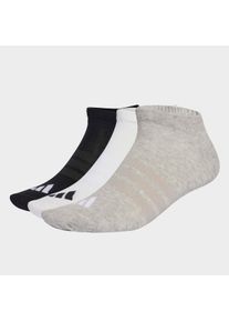 Funktionssocken adidas Performance "T ESS LOW 3P", Damen, Gr. XXL (49/51), medium grau heather, wei&szlig;, schwarz, Obermaterial: 50% Baumwolle, 47% Polyester, 2% Elasthan, 1% Polyamid, Socken Funktionssocken