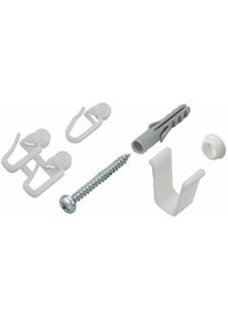 Sichtschutzbefestigungen Zubeh&ouml;r-Set Liedeco "f&uuml;r 2-3-l&auml;ufige Gardinenschienen" Gr. 2, wei&szlig;, 2 l&auml;ufig, Kunststoff, Metall, Sichtschutzbefestigungen, Sichtschutzbefestigungen Zubeh&ouml;r-Set