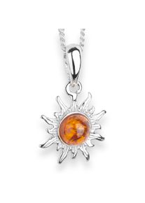Kette mit Anh&auml;nger OSTSEE-SCHMUCK "OSTSEE-SCHMUCK Kette mit Anh&auml;nger Sonne 14 mm" Gr. 45, silber (wei&szlig;, neutral), Halsketten, Damen, 45cm, Silber 925 (Sterlingsilber), L: 42, Kette mit Anh&auml;nger