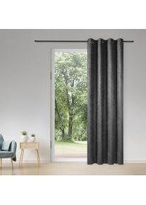 Vorhang GERSTER "Lavina" Gr. 1, grau, B:145cm H:245cm, Polyester, Gardinen, Vorhang, Blickdichter &Ouml;senschal "Lavina"