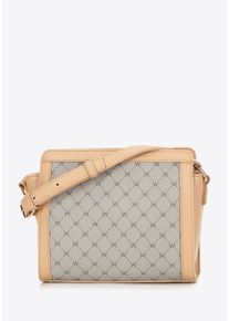 Wittchen Dames Crossbody Tas in Monogram Beige, Eco-leer