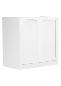 Unterschrank Vcm "Sp&uuml;lunterschrank Breite 80 cm Sp&uuml;lenschrank Colura", wei&szlig;, B:80cm T:46cm, Obermaterial: 100% Holz Wood., Schr&auml;nke, Unterschrank