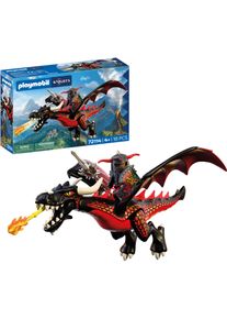 Konstruktions-Spielset Playmobil "Schwarzer Drache (72114), Knights", bunt, Spielbausteine, Kinder, Kunststoff, Konstruktions-Spielset, Made in Europe