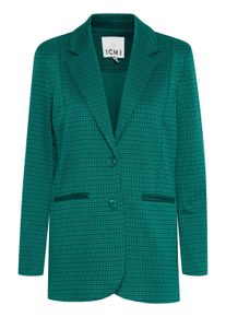 Blusenblazer Ichi "Blazer IHKATE", Damen, Gr. XL, gr&uuml;n (cadmium gr&uuml;n), Obermaterial: 70% Polyester PES. 28% Viskose CV. 2% Elasthan EL., Blazer Blusenblazer