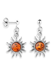 Paar Ohrh&auml;nger OSTSEE-SCHMUCK "OSTSEE-SCHMUCK Ohrh&auml;nger Sonne 14 mm Ohrh&auml;nger Sonne 14 mm", wei&szlig; (wei&szlig;, neutral), Ohrringe, Damen, 26 x 14mm, Silber 925 (Sterlingsilber), Paar Ohrh&auml;nger