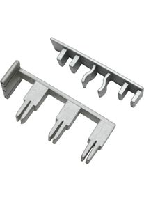 Gardinenstangen-Endst&uuml;ck Gardinia "mit Ausklinkung 3-l&auml;ufig" Gr. 1, silber (silberfarben), 1 Stk., Gardinenstangenendst&uuml;cke, Gardinenstangen-Endst&uuml;ck, Serie Fl&auml;chenvorhang-Technik Atlanta 3-l&auml;ufig