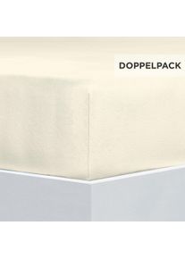 Bettlaken Florella "Flausch-Flanell, 100% Baumwolle", beige (ivory), B:100cm L:200cm, Flanell, Obermaterial: 100% Baumwolle CO., Bettlaken, Bettlaken