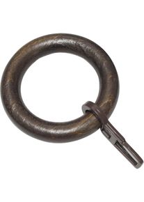 Gardinenring Gardinia "Lugano Holz" Gr. 1, braun, &Oslash;:2,8cm, Gardinenbefestigungen, Gardinenring, Serie Gardinenstangen-Set Lugano Classic &Oslash; 28 mm
