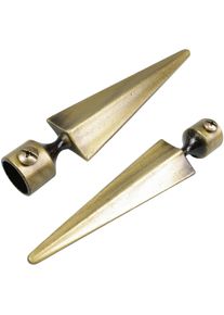 Gardinenstangen-Endst&uuml;ck Liedeco "Herkules" Gr. 1, gold (messingfarben, antik), H:2,2cm L:13,5cm &Oslash;:1,6cm, Gardinenstangenendst&uuml;cke, Gardinenstangen-Endst&uuml;ck, f&uuml;r Gardinenstangen &Oslash; 16 mm