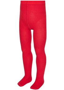 H.I.S. Strickstrumpfhose H.I.S, M&auml;dchen, Gr. 104/110, rot, Obermaterial: 82% Baumwolle, 16% Polyamid, 2% Elasthan, Rippstruktur, unifarben, elastisch, Strumpfhosen Strickstrumpfhose, mit Rippstruktur