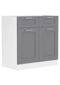Unterschrank Vcm "K&uuml;chenschrank 80 cm Unterschrank Schublade Colura", schwarz (wei&szlig;, anthrazit), B:60cm T:46cm, Obermaterial: 100% Holz Wood., Schr&auml;nke, Unterschrank