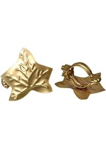 Dekoklammer Liedeco "Blatt", gold (goldfarben), 2 Stk., Metall, Gardinenbefestigungen, Dekoklammer, f&uuml;r Gardinen, Vorh&auml;nge