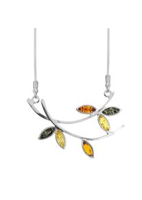 Collier OSTSEE-SCHMUCK "OSTSEE-SCHMUCK Collier Stefanie Collier Stefanie", silber (wei&szlig;, neutral), Halsketten, Damen, 44cm, Silber 925 (Sterlingsilber), L: 44, Collier