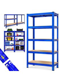Monzana Schwerlastregal Blau 180x90x40cm pulverbeschichtet Tragkraft 875kg