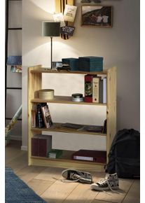 M&ouml;bilia B&uuml;cherregal M&Ouml;BILIA, beige (natur), B:80cm H:100cm T:30cm, Massivholz, Regale, B&uuml;cherregal, gefertigt aus massivem Kiefernholz