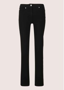 Madeleine Mode Regular-fit-Jeans MADELEINE "Denimhose Schmale Jeans im Five-Pocket-Style", Damen, Gr. 40, N + K Gr, schwarz, Obermaterial: 95% Baumwolle CO. 5% Elasthan EL., Modern, Jeans Regular-fit-Jeans, Mit "M"-Stickerei auf der Ges&auml;&szlig;tasche