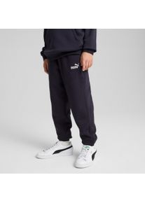 Trainingshose Puma "ESS NO. 1 LOGO SWEATPANTS FL B", Jungen, Gr. 140, N-Gr, blau (new navy), Fleece, Obermaterial: 66% Baumwolle, 34% Polyester, unifarben, regular fit normal, Hosen Trainingshose, Regular Fit, mit Eingrifftaschen, mit elastischem Bund