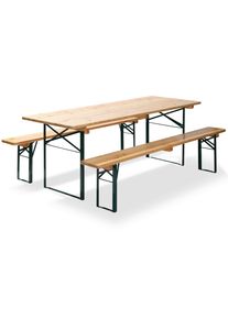 Biertischgarnitur Holz/Metall klappbar