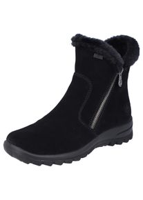 Winterstiefelette Rieker, Damen, Gr. 37, schwarz, Textil, Veloursleder, Schuhe Winterstiefelette, mit wasserabweisender RiekerTEX-Membran