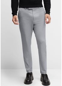 Anzughose Cinque "CIBEPPE", Herren, Gr. 50, N + S Gr, grau (dunkelblau), Web, Obermaterial: 66% Polyester, 20% Viskose, 8% Elasthan, 6% Polyacryl, Strukturmuster, gerade, unten schmal lang, Hosen Anzughose, strukturierte Optik, Tapered-Fit