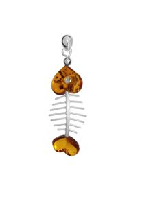 Kettenanh&auml;nger OSTSEE-SCHMUCK "OSTSEE-SCHMUCK Anh&auml;nger Fisch 45 mm Anh&auml;nger Fisch 45 mm", wei&szlig; (wei&szlig;, neutral), Schmuckanh&auml;nger, Damen, 45 x 15mm, Silber 925 (Sterlingsilber), 2 g, Kettenanh&auml;nger