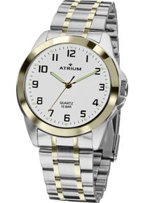 Quarzuhr Atrium, silber (silberfarben, wei&szlig;), Armbanduhren, Damen, Quarzuhr, Armbanduhr, Damenuhr, Edelstahlarmband, analog