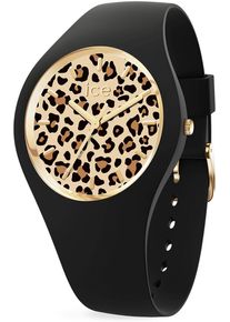 Ice Watch Quarzuhr ICE-WATCH "ICE leopard - Small - 3H", schwarz, Armbanduhren, Damen, Quarzuhr, Armbanduhr, Damenuhr, Silikonarmband, Wasserdicht bis 10 bar, analog