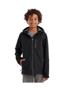 Softshelljacke Killtec "Jungen Softshelljacke", Jungen, Gr. 176, schwarz, Oberseite: 100% Polyester.R&uuml;ckseite: 100% Polyester.Futter: 100% Polyester, Jacken Softshelljacke, Wasserabweisende Softshelljacke mit Fleece und verstellbaren Details