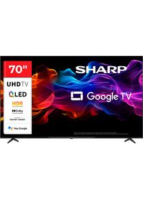 Sharp QLED-Fernseher "4T-C70HPx", Energieeffizienz: E, schwarz, 70 &Prime;, Fernseher, QLED-Fernseher